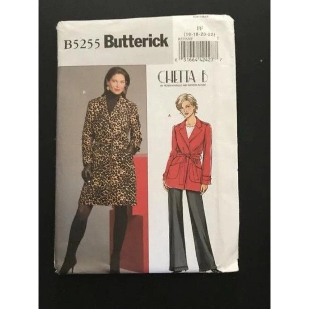 #B5255 Butterick womens coat pattern 16-22